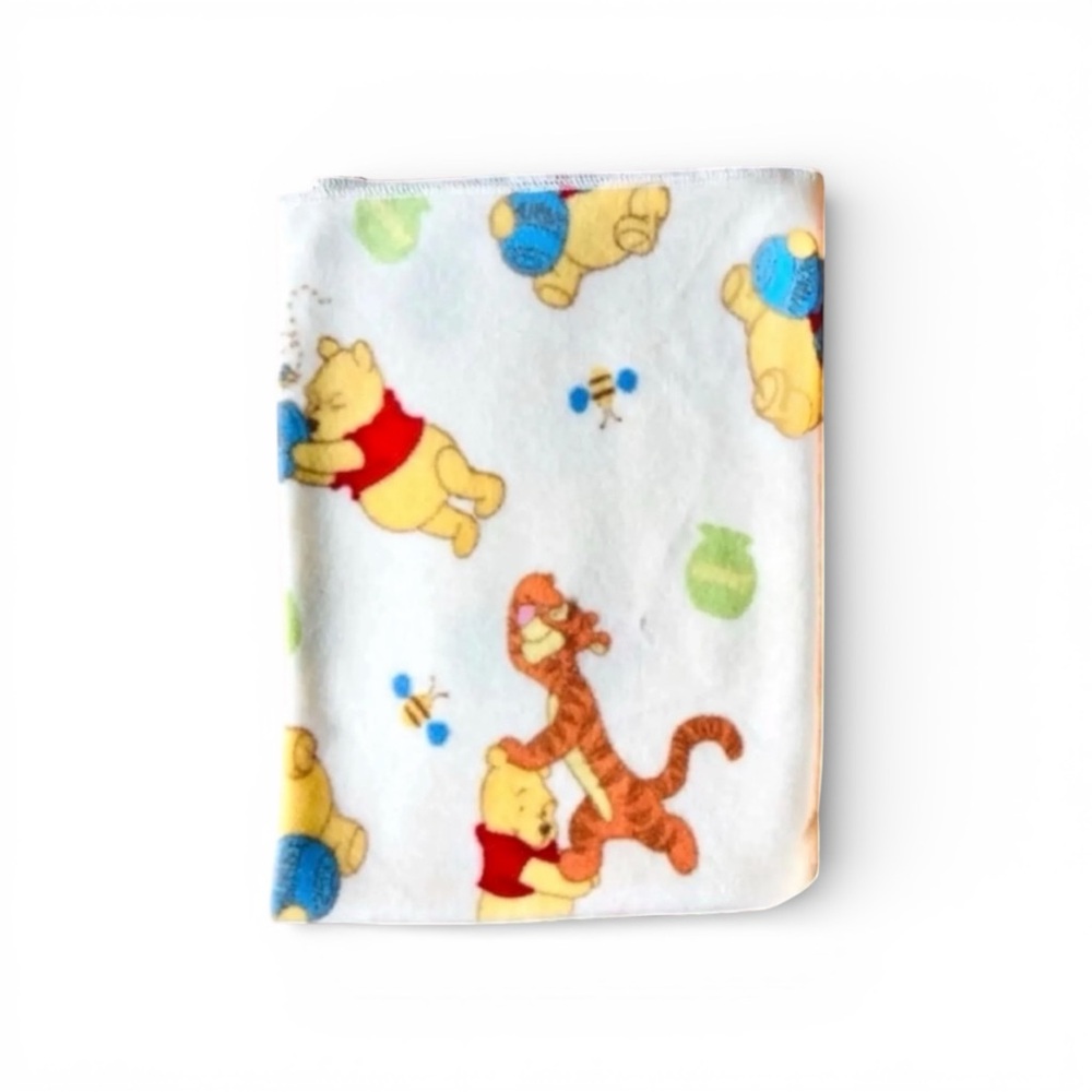 Vintage Winnie The Pooh Baby Fleece Crib Blanket 30 x 36